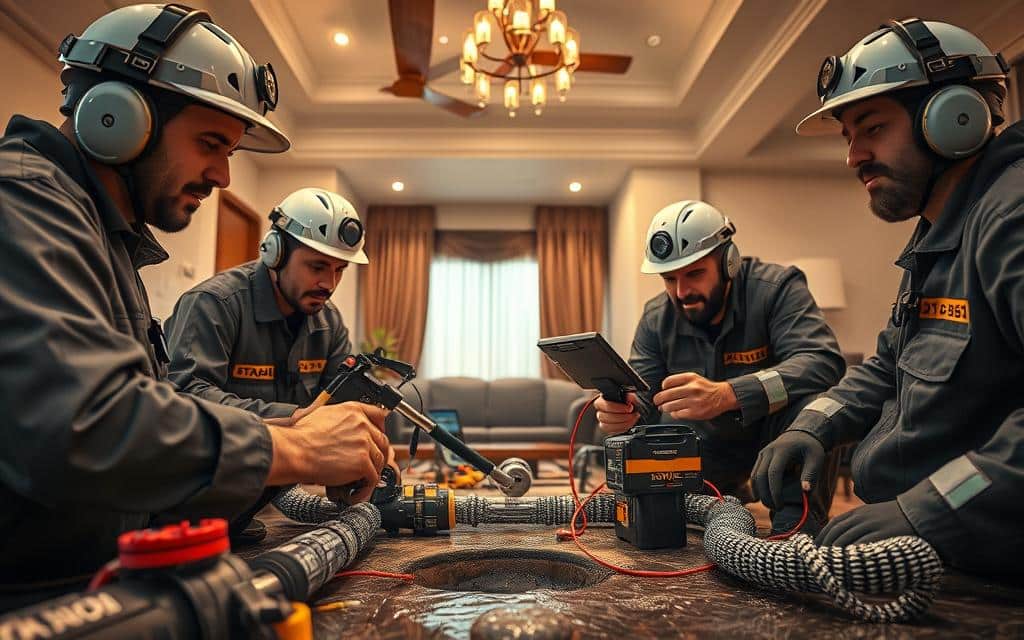 كشف تسربات حي الشعلان بالرياض